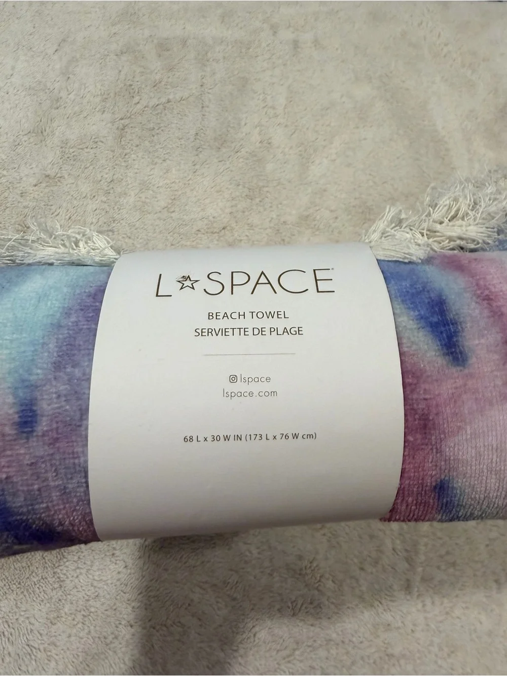 NWT l*space tie dye beach towel